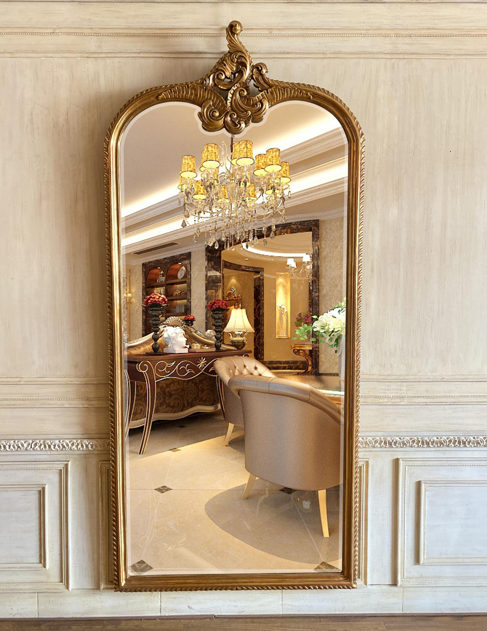 Gold full length mirror discount